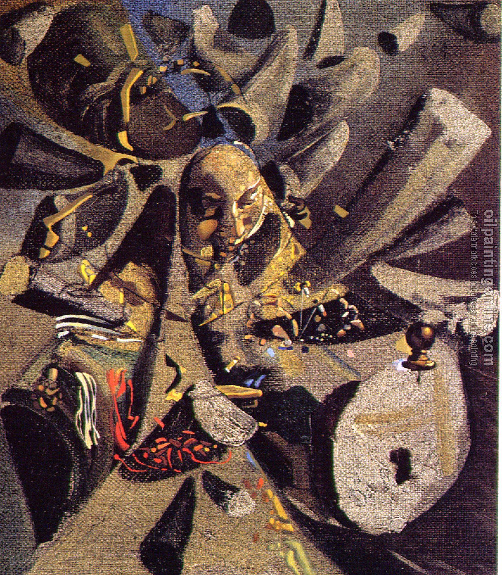 Dali, Salvador - Paranoiac-Critical Painting of Vermeer's Lacemaker